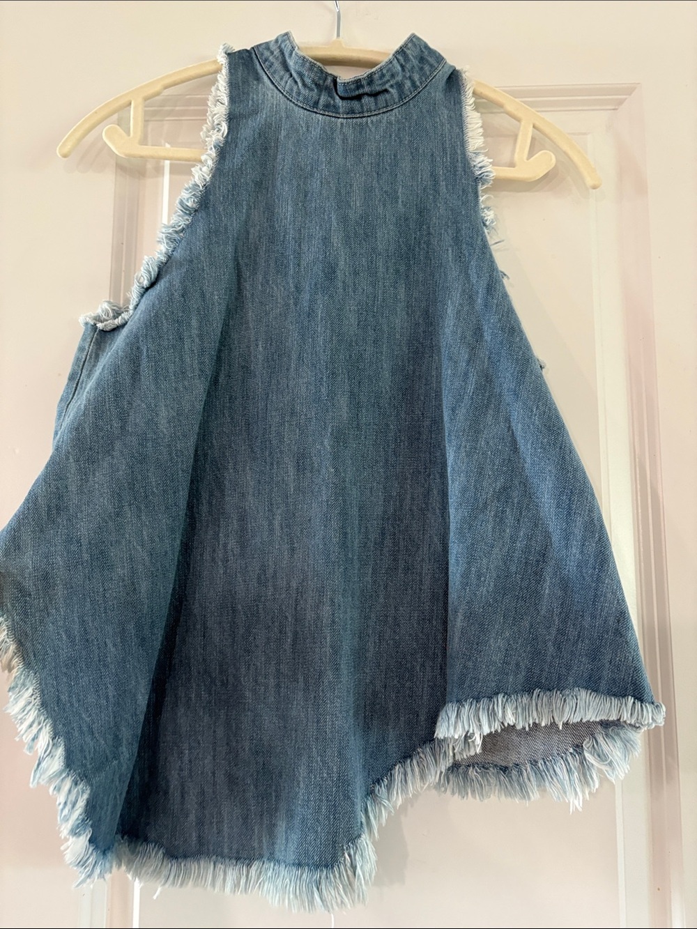 Anna Grace Light Blue Denim Tank Top